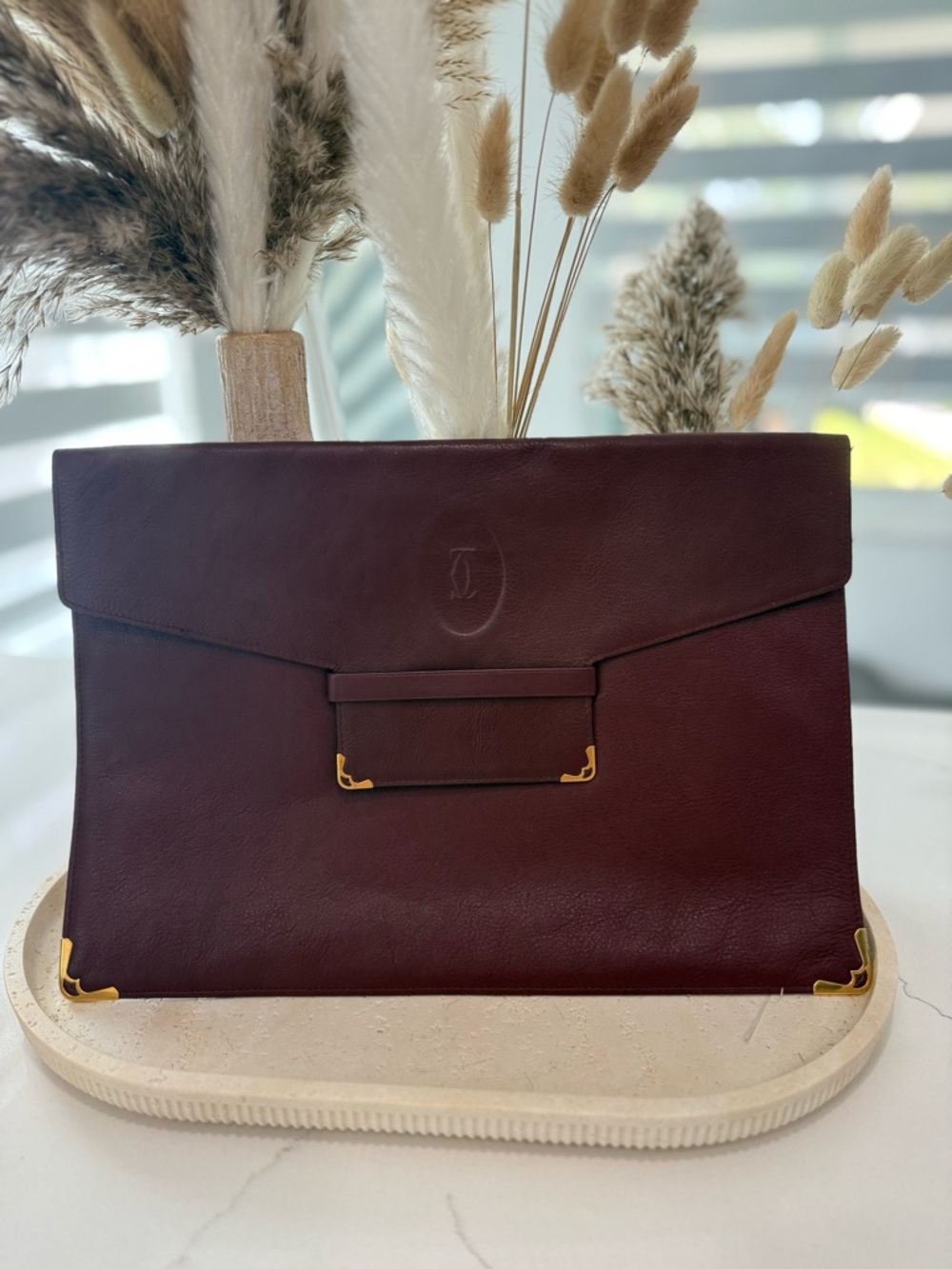 Cartier Must de Cartier document case or clutch bag VINTAGE: SPOTLESS CONDITION